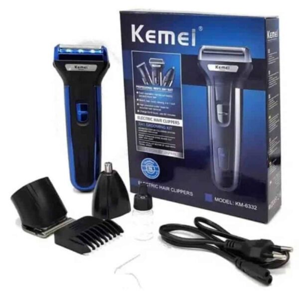 1-2.jpeg Kemei KM-6330 3 In 1 Hair Trimmer Grooming Kit