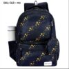Shiny star print children school bags_Black