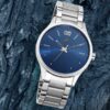 Fastrack Bare Basics Quartz Analog Blue Dial Stainless Steel Strap Watch