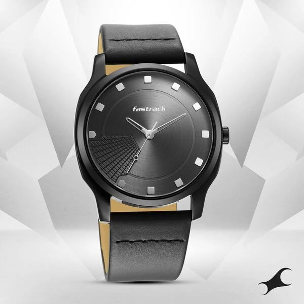 1-4-3.webp Fastrack Stunners Quartz Analog Anthracite Dial Leather Strap Watch for Guys