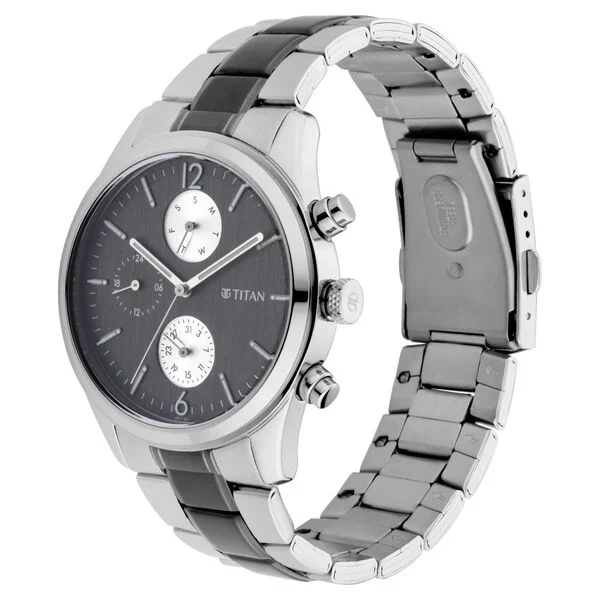 1805KM02_3.webp Titan Men's Metropolitan Charm Multifunction Anthra Watch (1805KM02)