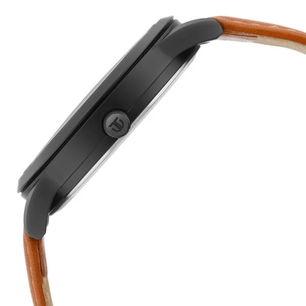 Titan Men's Timeless Style Anthra Dial Leather Strap Watch (1806NL03)