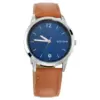 1806SL02_1.webp Titan Workwear Blue Dial Analog Date Leather Strap Watch