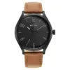 Titan Quartz Analog Black Dial Leather Watch for Men