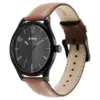 Titan Quartz Analog Black Dial Leather Watch for Men