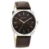 Titan Workwear Brown Dial Analog Leather Strap Watch (1866SL02)