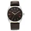 Titan Workwear Brown Dial Analog Leather Strap Watch (1866SL02)