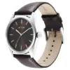 Titan Workwear Brown Dial Analog Leather Strap Watch (1866SL02)