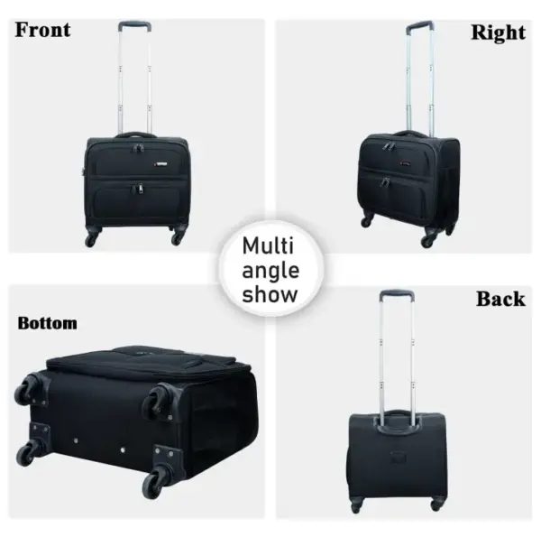 Espiral 16-Inch Business Trolley Cabin Luggage with Laptop Compartment & TSA Lock
