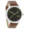 Fastrack 38051SL02 Quartz Analog Black Dial Leather Strap Watch