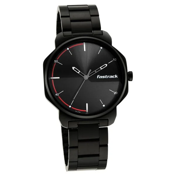 Fastrack Stunners Quartz Analog Black Dial Metal Strap Watch