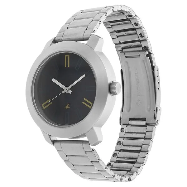 Fastrack Quartz Analog Blue Dial Stainless Steel Strap Watch for Guys