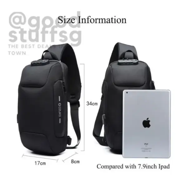 2-6.webp Anti-Theft Men Chest Bag with Waterproof Design & USB Charging Port