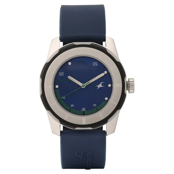 3099SP05_2.webp Fastrack Quartz Analog Blue Dial Plastic Strap Watch for Guys