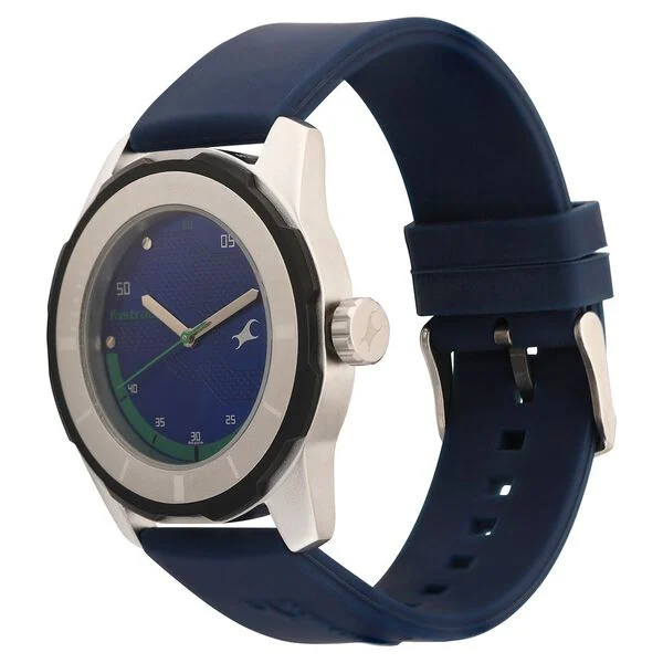 3099SP05_3.webp Fastrack Quartz Analog Blue Dial Plastic Strap Watch for Guys