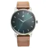 3278SL03_1.webp Fastrack Stunners Green Dial Leather Strap Watch for Guys