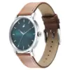 3278SL03_3.webp Fastrack Stunners Green Dial Leather Strap Watch for Guys