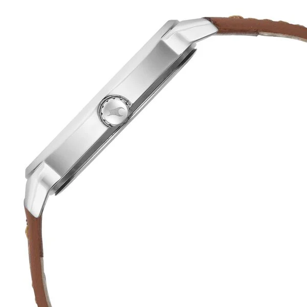 3278SL03_4.webp Fastrack Stunners Green Dial Leather Strap Watch for Guys