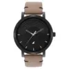 Fastrack Crush Quartz Analog Black Dial Leather Strap Watch for Guys