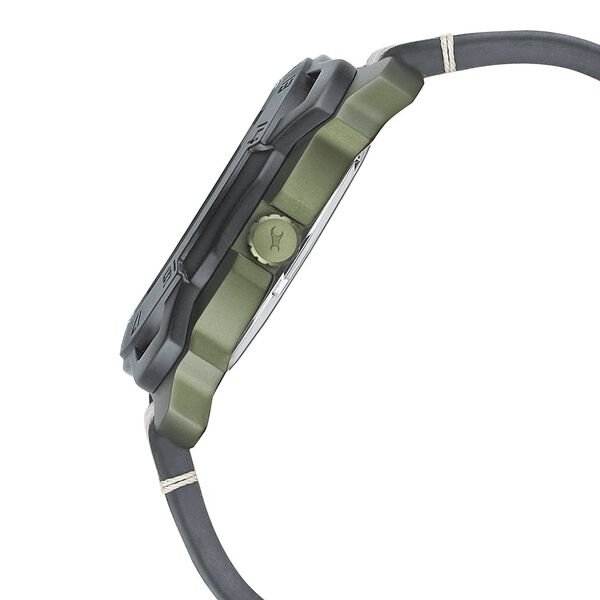 Fastrack All Nighters Quartz Analog Grey Dial Leather Strap Watch