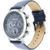 Fastrack Tick Tock Quartz Multifunction Blue Dial Leather Strap Watch for Guys