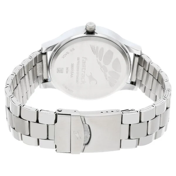 Fastrack Fundamentals Quartz Analog Blue Dial Stainless Steel Strap Watch