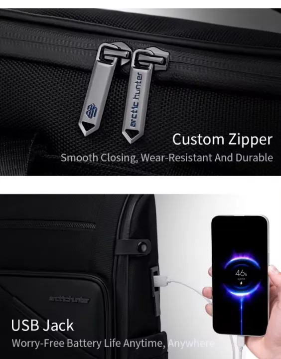 Arctic Hunter B00675 Waterproof Smart Backpack 15.6 inch Laptop Bag