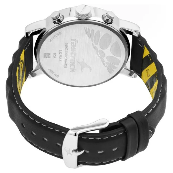 Fastrack Fastfit, Quartz Watch, Black Dial, Leather Strap, Men’s Watch, Multifunction Watch, Stylish Watch, Everyday Wear