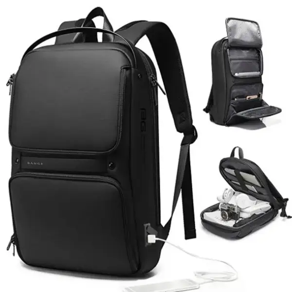 BANGE BG-7261 Men’s Waterproof Business Laptop Backpack with USB Port