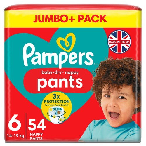 500x500-500x500-1.jpg Pampers Baby Size 6 Pant Diapers – 14-19kg, 54 Pcs (UK)