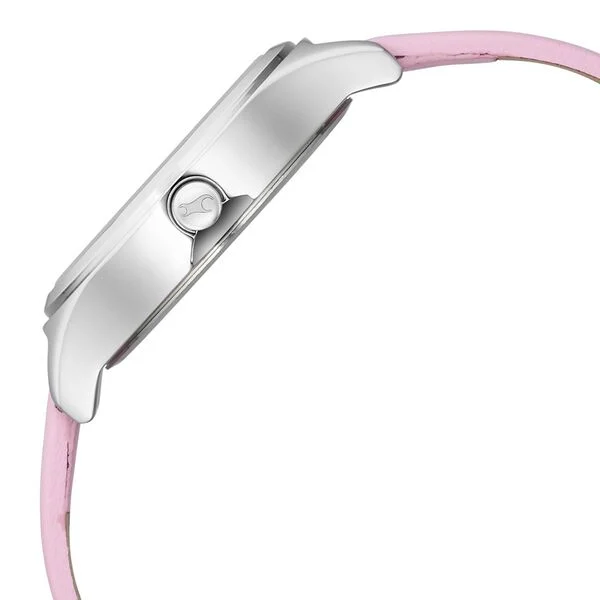 6152SL08_4.webp Fastrack Stunners Silver Dial Leather Strap Watch for Girls (6152SL08)
