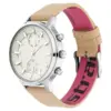 6208SL01_4.webp Fastrack Ruffles Quartz Multifunction Beige Dial Leather Strap Watch for Girls (6208SL01)