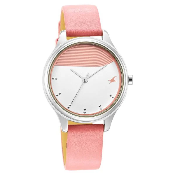 6280SL01_1.webp Fastrack Stunners Quartz Analog Pink Dial Leather Strap Watch for Girls (6280SL01)