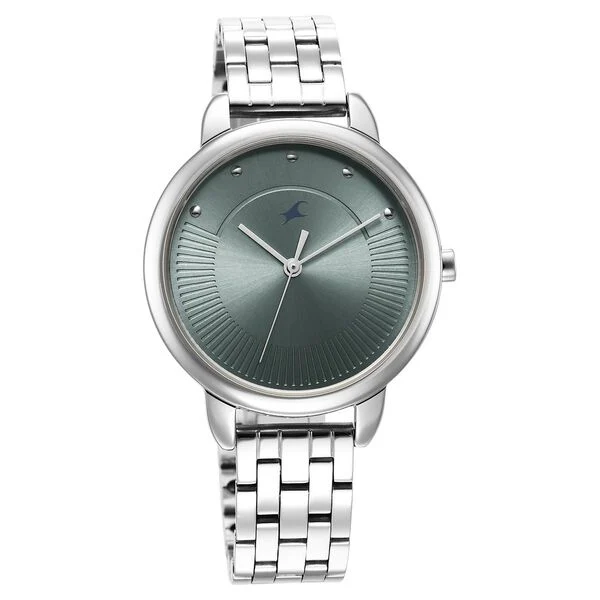 6282SM02_1.webp Fastrack Stunners Quartz Analog Blue Dial Metal Strap Watch for Girls (6282SM02)