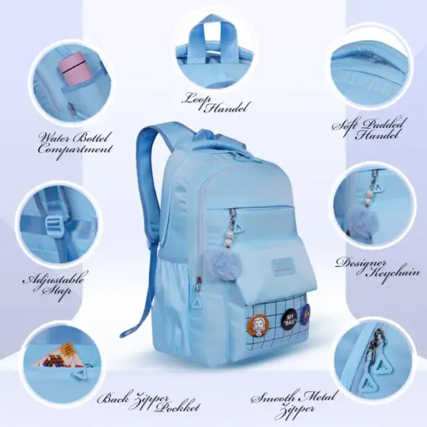 7-5.webp Espiral Clinton Stylish Waterproof Kids School Backpack