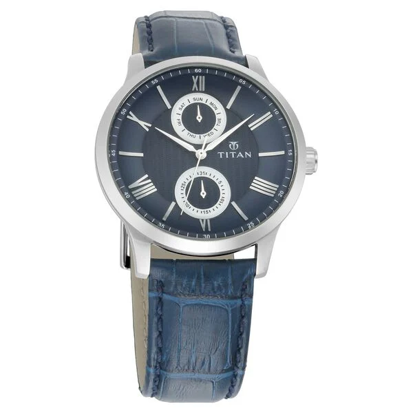 90100SL02_1.webp Titan On Trend Blue Dial Quartz Multifunction Watch (90100SL02)