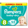 Pampers Extra Large Comfort: Size 8 Belt Diapers (17kg+, 52pcs, UK)