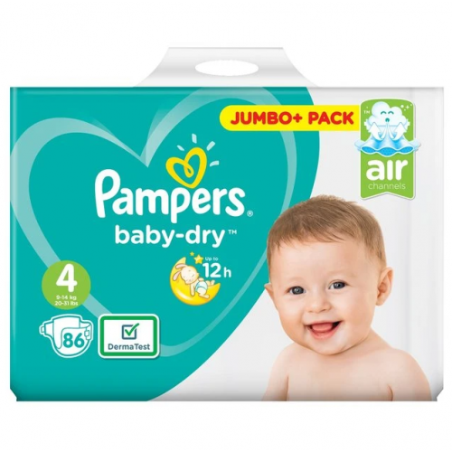 Capture-4-500x500-1.png Pampers Baby Dry: Size 4 Belt Diapers (9-14kg, 84pcs, UK)