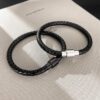 O1CN01HSIA762GJJFVh9rT9_2215025198994-0-cib.600x600.jpg Men’s Woven Leather Titanium Steel Bracelet