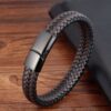 Men’s Leather Braided Cowhide Fashion Bracelet