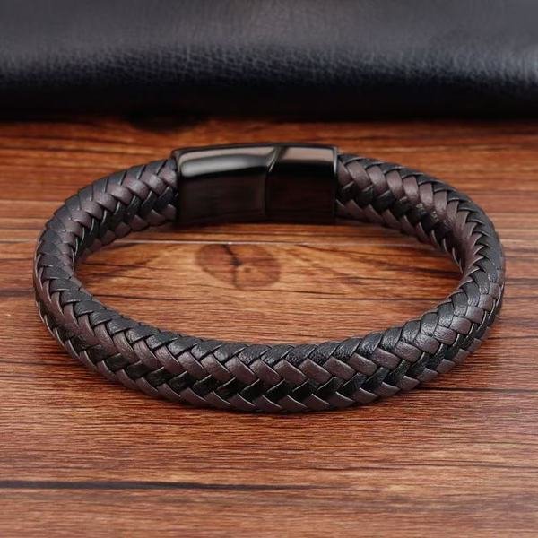 Men’s Leather Braided Cowhide Fashion Bracelet