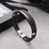 Leather Stainless Steel Punk Couple Bracelet