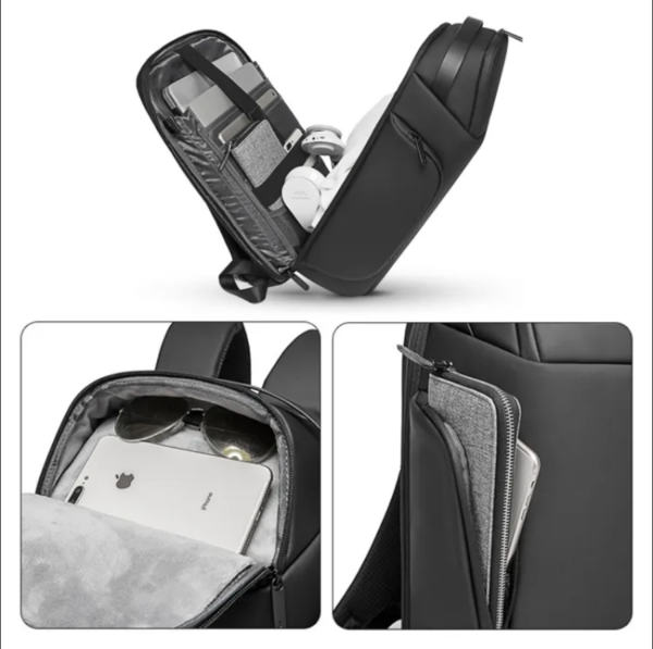 BANGE BG 7277 Business Large Capacity Waterproof Backpack with USB Charging & Anti-Theft Design