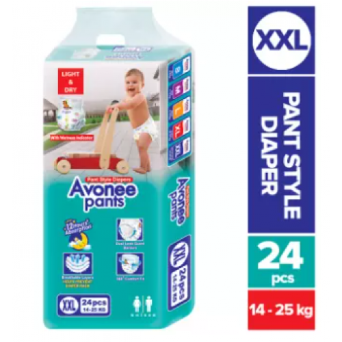 avonee-xxl-500x500-1.png Avonee XXL Pant Diaper (14-25Kg, 24 Pcs) – Superior Comfort for Growing Babies