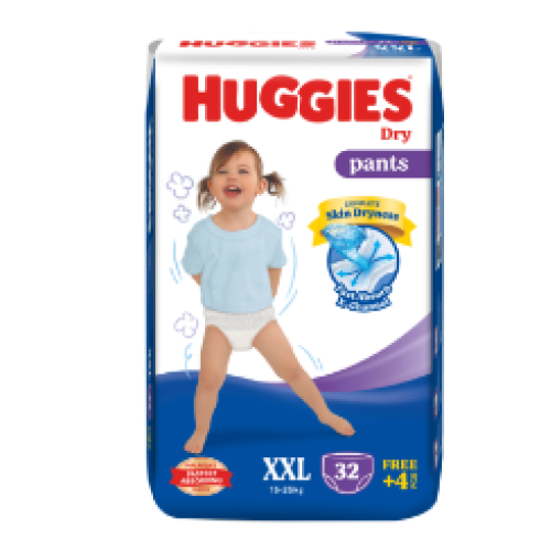 huggies-xxl-500x500-1.png Huggies Dry XXL Pant Diaper (15-25Kg) – 36 Pcs | Ultra Soft & Leak Protection | Malaysia