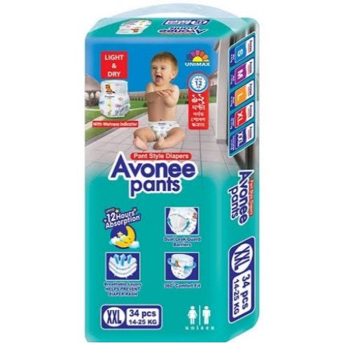 images-24-500x500-1.jpeg Avonee Jumbo Pack XXL Pant Diaper (14-25Kg) – 34 Pcs | Soft & High Absorption