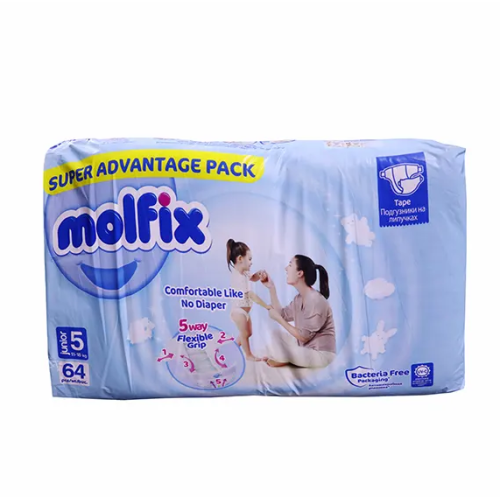 size-5-500x500-1.png Molfix Giant Junior Belt Diapers – 11-18kg, 64 Pcs | Made in Turkey